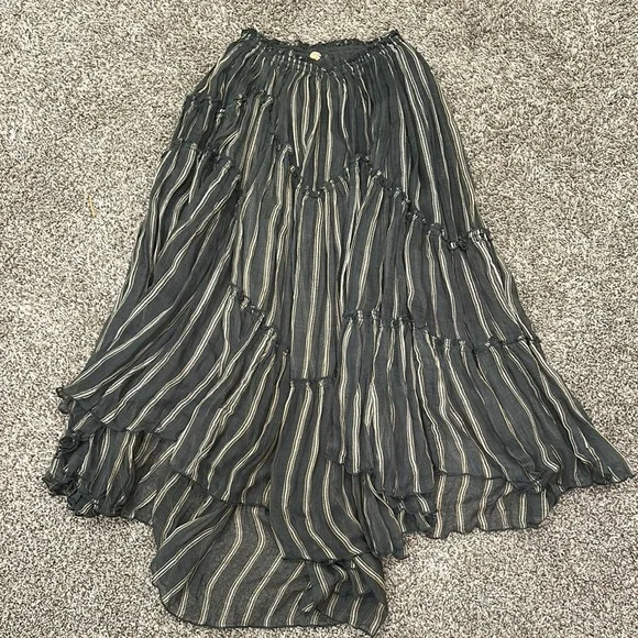 FREE PEOPLE Ember Striped Midi Skirt - Picture 5 of 6